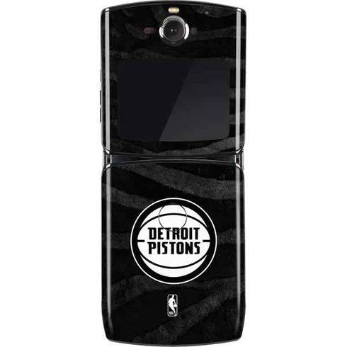 NBA Detroit Pistons Black Animal Print Motorola RAZR Skin