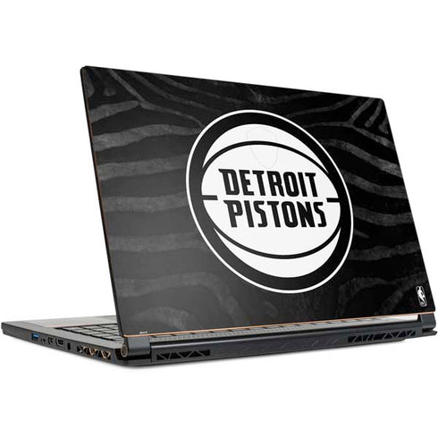 NBA Detroit Pistons Black Animal Print MSI GS65 Stealth Laptop Skin