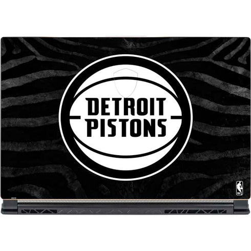 NBA Detroit Pistons Black Animal Print MSI GS65 Stealth Laptop Skin