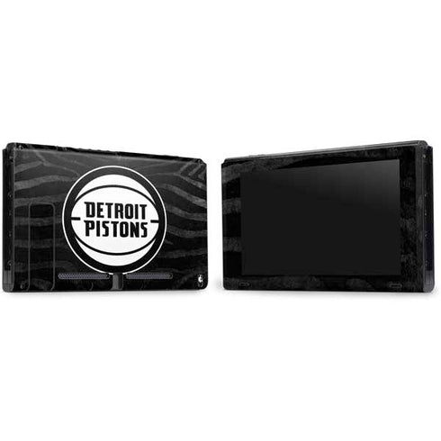 NBA Detroit Pistons Black Animal Print Nintendo Switch Bundle Skin