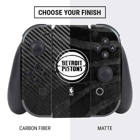 NBA Detroit Pistons Black Animal Print Nintendo Switch Bundle Skin