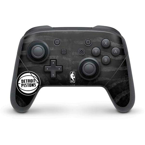 NBA Detroit Pistons Black Animal Print Nintendo Switch Pro Controller Skin