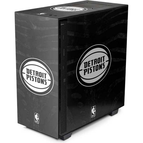 NBA Detroit Pistons Black Animal Print NZXT H510 Compact ATX Mid-Tower Case Skin