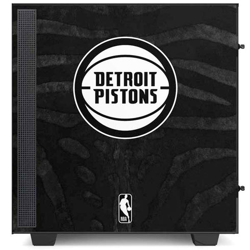 NBA Detroit Pistons Black Animal Print NZXT H510 Compact ATX Mid-Tower Case Skin