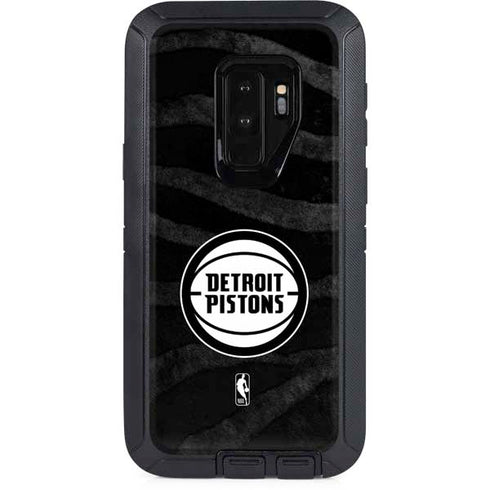 NBA Detroit Pistons Black Animal Print Otterbox Defender Galaxy Skin