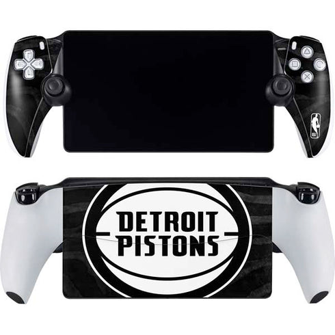 NBA Detroit Pistons Black Animal Print PlayStation Portal Remote Player Skin