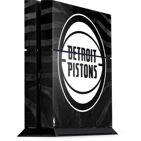 NBA Detroit Pistons Black Animal Print PS4 Console Skin