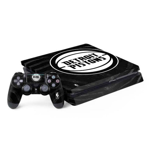 NBA Detroit Pistons Black Animal Print PS4 Slim Bundle Skin
