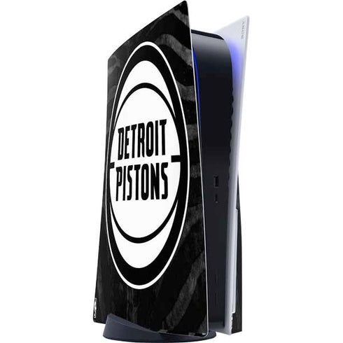 NBA Detroit Pistons Black Animal Print PS5 Console Skin