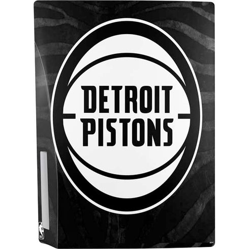 NBA Detroit Pistons Black Animal Print PS5 Console Skin