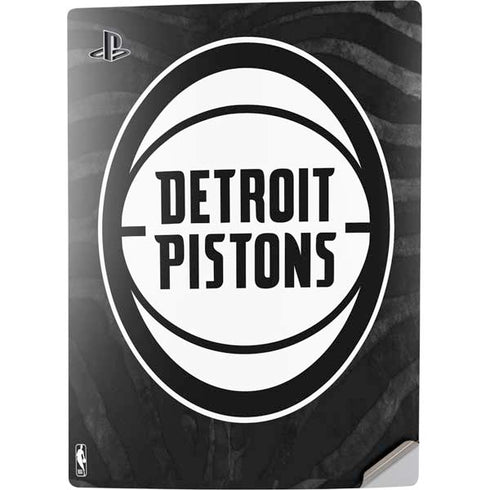 NBA Detroit Pistons Black Animal Print PS5 Digital Edition Console Skin