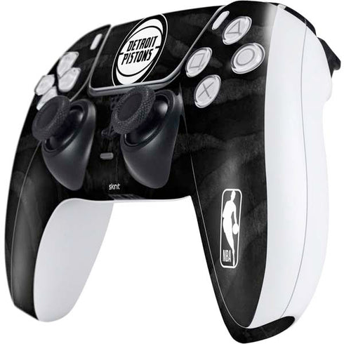 NBA Detroit Pistons Black Animal Print PS5 Controller Skin