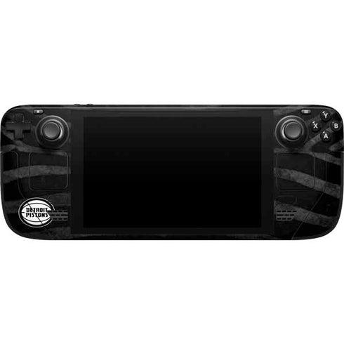 NBA Detroit Pistons Black Animal Print Steam Deck Handheld Gaming Computer Skin