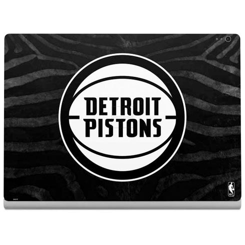 NBA Detroit Pistons Black Animal Print Surface Book 2 13.5in Skin