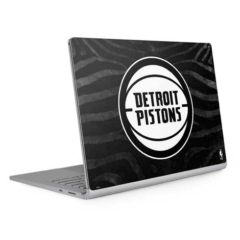 NBA Detroit Pistons Black Animal Print Surface Book 2 15in Skin