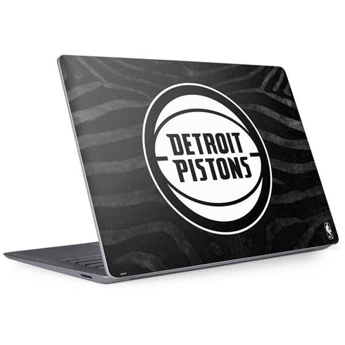 NBA Detroit Pistons Black Animal Print Surface Laptop 3 13.5in Skin