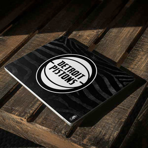 NBA Detroit Pistons Black Animal Print Surface Laptop 3 13.5in Skin