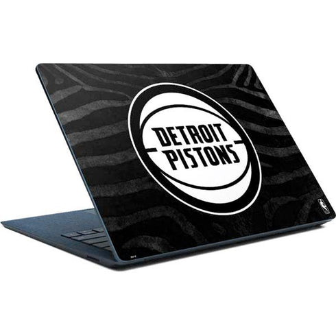 NBA Detroit Pistons Black Animal Print Surface Laptop Skin