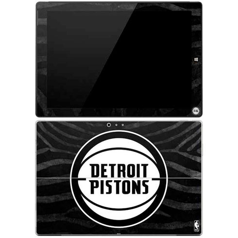NBA Detroit Pistons Black Animal Print Surface Pro 3 Skin