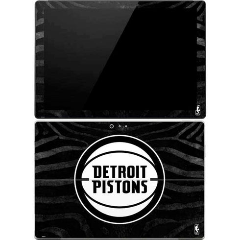 NBA Detroit Pistons Black Animal Print Surface Pro 4 Skin