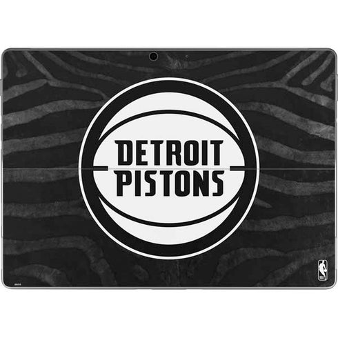 NBA Detroit Pistons Black Animal Print Surface Pro 8 Skin
