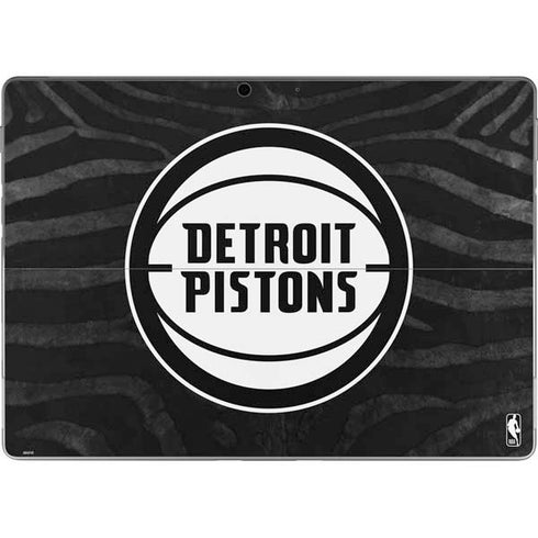 NBA Detroit Pistons Black Animal Print Surface Pro 9 Skin
