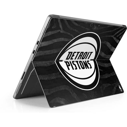 NBA Detroit Pistons Black Animal Print Surface Pro 9 Skin