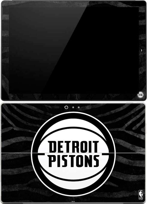 NBA Detroit Pistons Black Animal Print Surface Pro (2017) Skin
