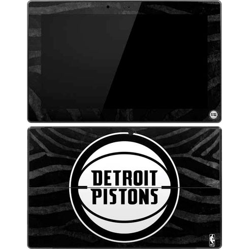 NBA Detroit Pistons Black Animal Print Surface Pro Tablet Skin