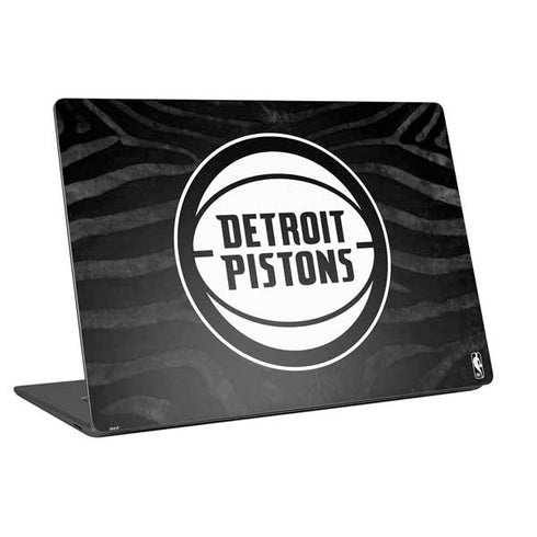 NBA Detroit Pistons Black Animal Print Universal Laptop 12in (9.8 x 6.8in) Skin
