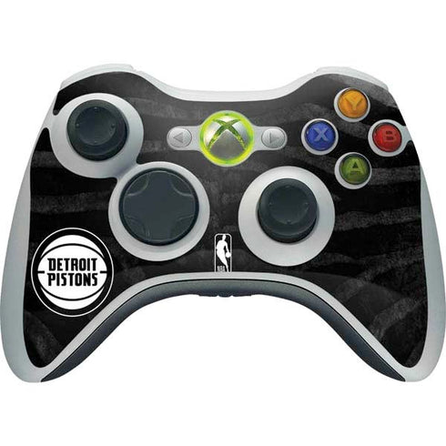 NBA Detroit Pistons Black Animal Print Xbox 360 Wireless Controller Skin