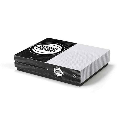 NBA Detroit Pistons Black Animal Print Xbox One S Console Skin