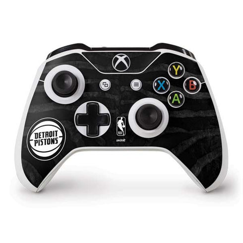 NBA Detroit Pistons Black Animal Print Xbox One S Controller Skin