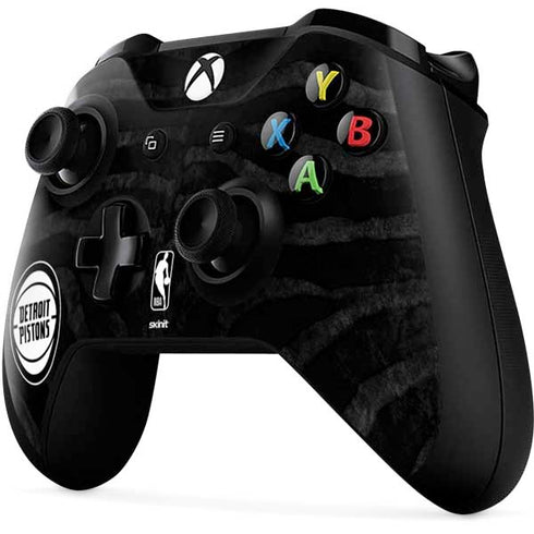 NBA Detroit Pistons Black Animal Print Xbox One X Controller Skin