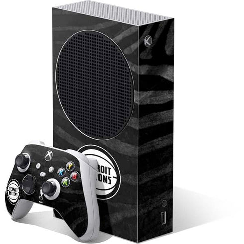 NBA Detroit Pistons Black Animal Print Xbox Series S Bundle Skin
