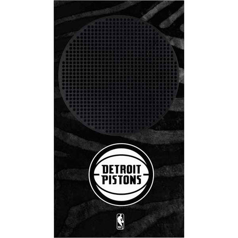 NBA Detroit Pistons Black Animal Print Xbox Series S Console Skin