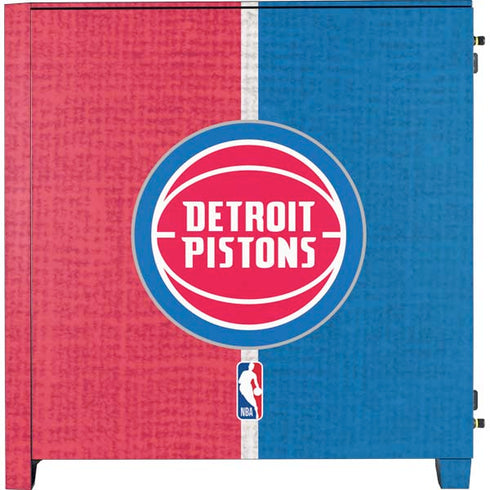 NBA Detroit Pistons Canvas Corsair 4000D Tempered Glass Mid-Tower ATX Case Skin