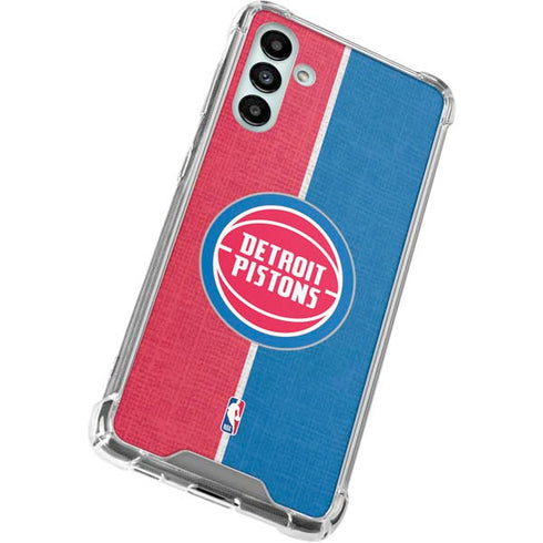 NBA Detroit Pistons Canvas Galaxy A13 5G Clear Case