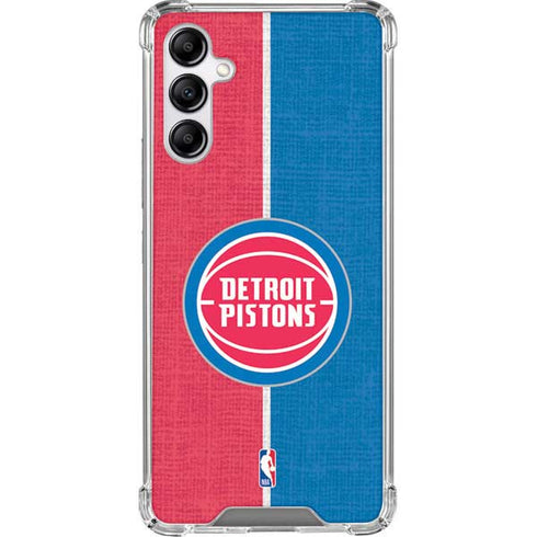 NBA Detroit Pistons Canvas Galaxy A14 5G Clear Case