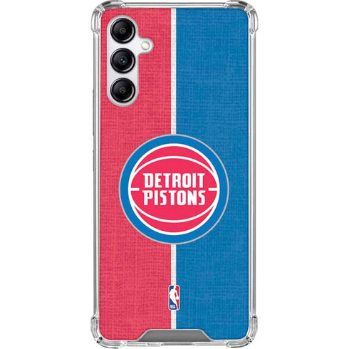 NBA Detroit Pistons Canvas Galaxy A15 5G Clear Case