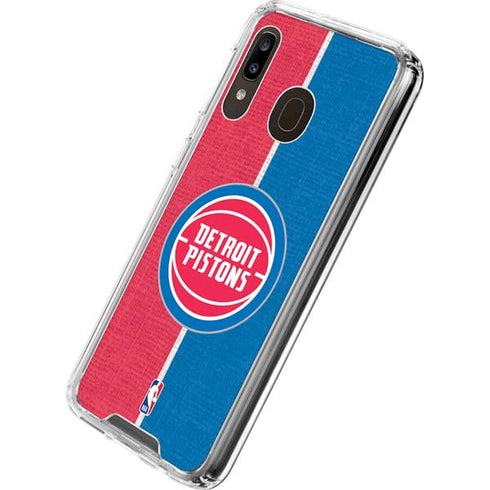 NBA Detroit Pistons Canvas Galaxy A30 Clear Case