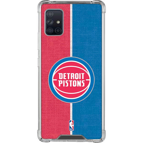 NBA Detroit Pistons Canvas Galaxy A51 5G Clear Case