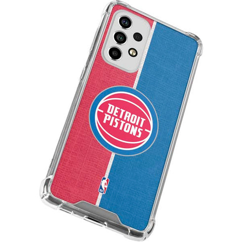 NBA Detroit Pistons Canvas Galaxy A53 5G Clear Case