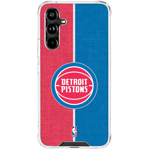 NBA Detroit Pistons Canvas Galaxy A54 5G Clear Case