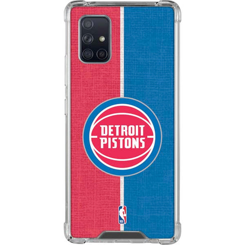 NBA Detroit Pistons Canvas Galaxy A71 5G Clear Case