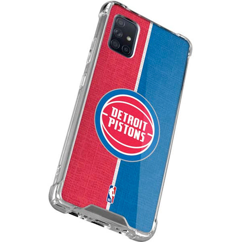 NBA Detroit Pistons Canvas Galaxy A71 5G Clear Case