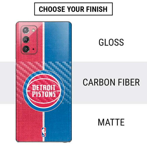 NBA Detroit Pistons Canvas Galaxy Note20 5G Skin