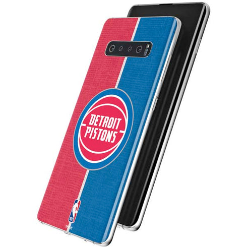 NBA Detroit Pistons Canvas Galaxy S10 Skin