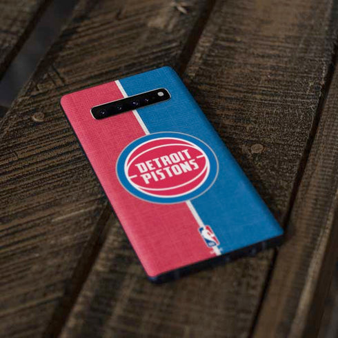 NBA Detroit Pistons Canvas Galaxy S10 Skin