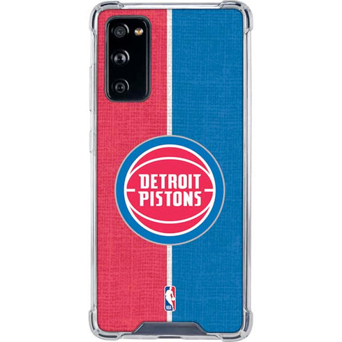 NBA Detroit Pistons Canvas Galaxy S20 FE Clear Case